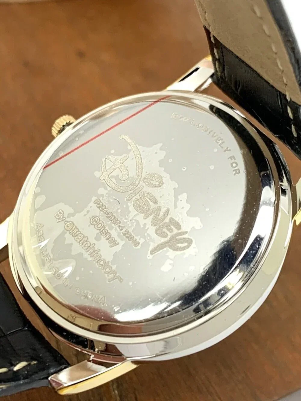 Disney Mickey Mouse Women's Watch 35mm White Dial Quartz Black Leather W002755